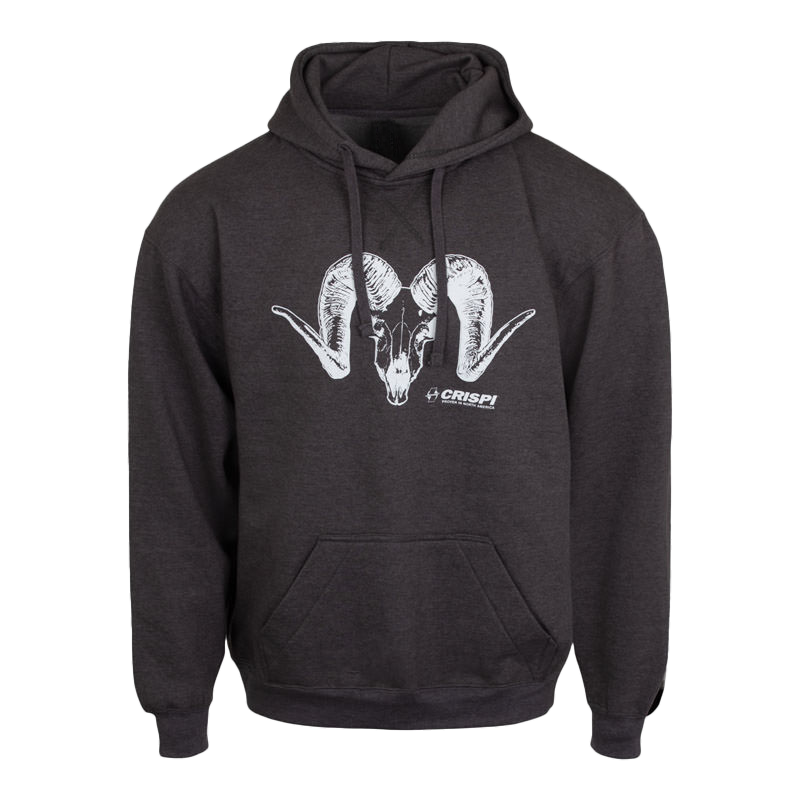 Crispi Ram Skull Hoodie-Charcoal-Small