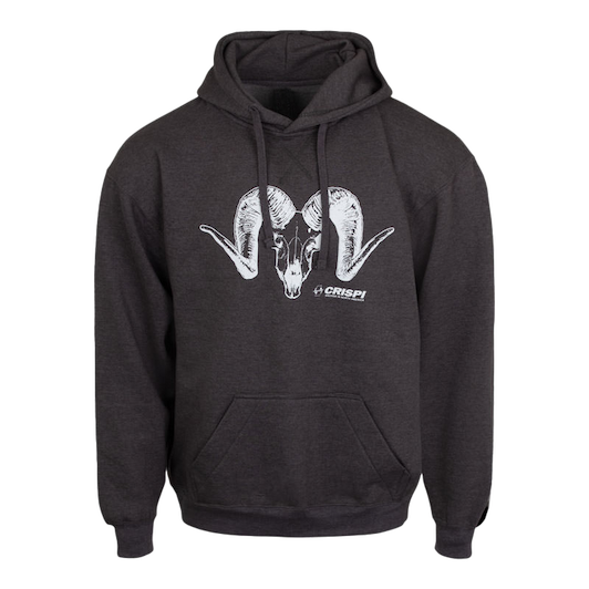 Crispi Ram Skull Hoodie-Charcoal-Small